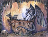 Moordrache bei der Arbeit an seiner HP *g* (ca. 108KB)