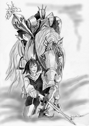 Das Trio an der d�monischen Fallt�r... ��h Pforte ;-)